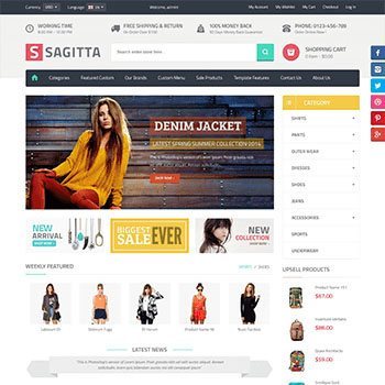 Vina Sagitta - Πρότυπο eShop σε Joomla (Virtuemart, Joomshopping)
