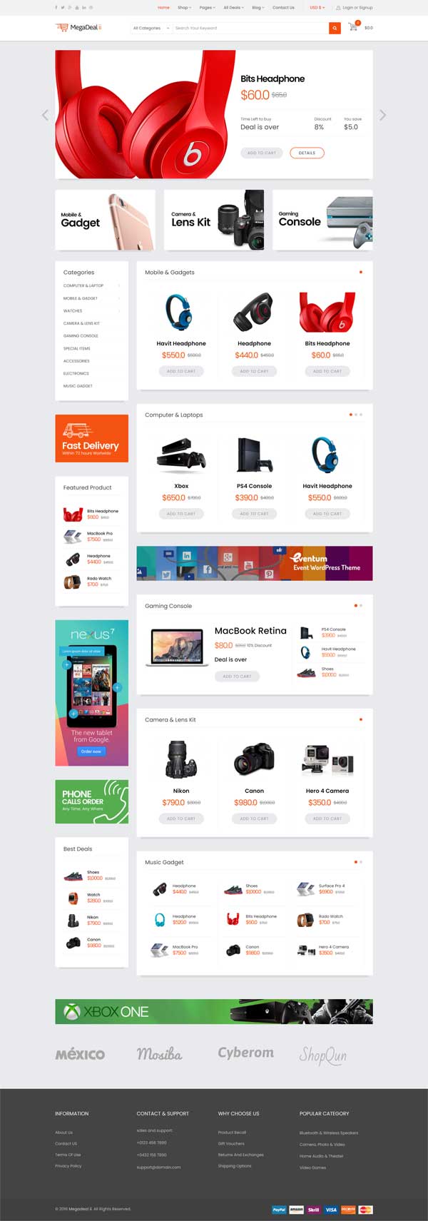 Mega Deal ii : Πρότυπο Joomla με Virtuemart